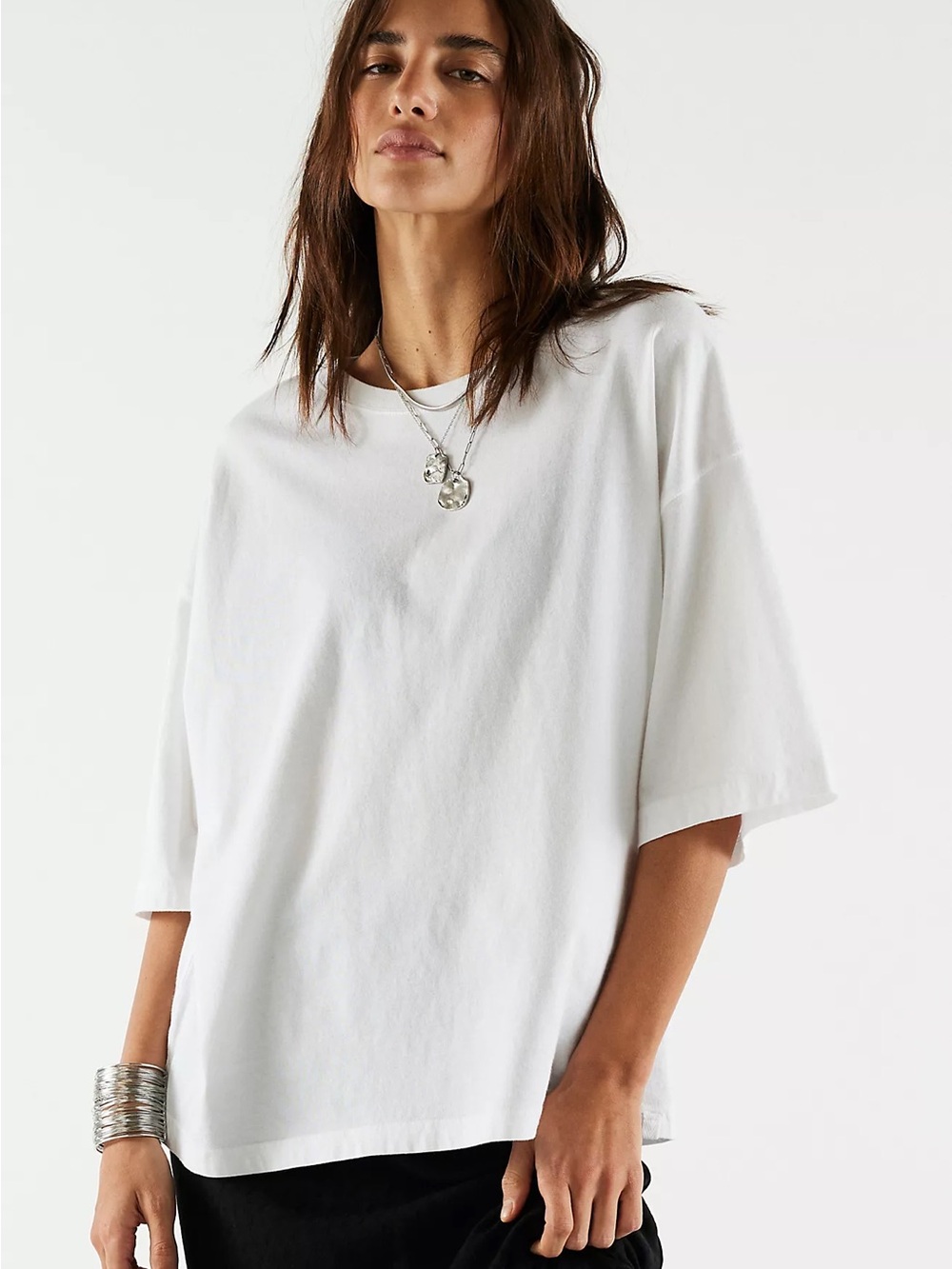 We the free perfect oversized tee free people white